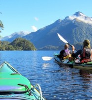  Paddling along the Fiordland New Zealand  